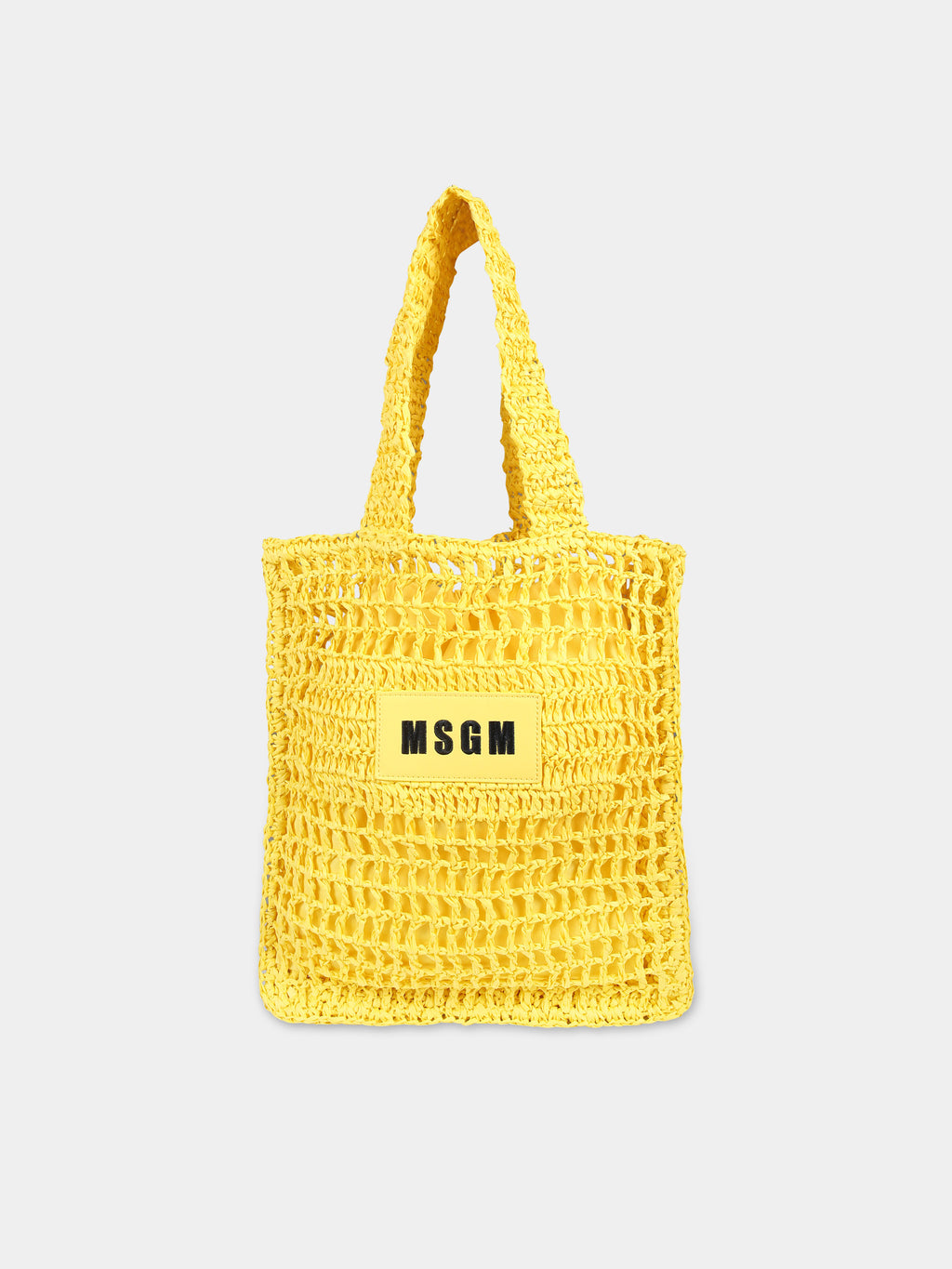 Yellow bag for girl with logo